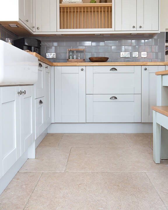 Dijon Seasoned Limestone Kitchen Flooring