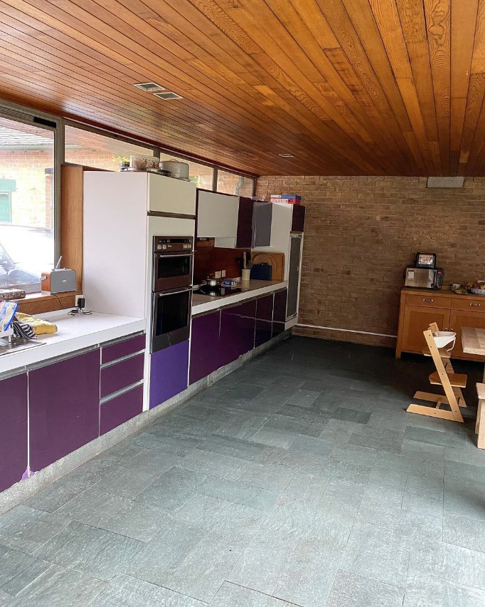 Dijon Tumbled Limestone Kitchen Project Before