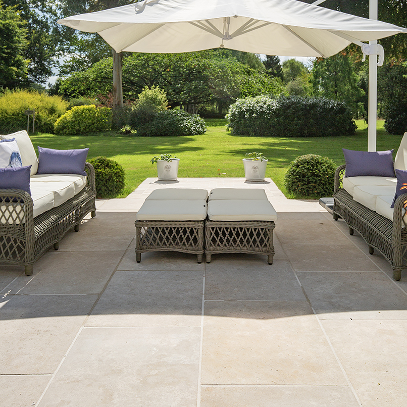 Dijon Tumbled Limestone Outdoor Paving