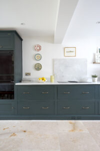 Dijon Blend Limestone Tiles in a Kitchen